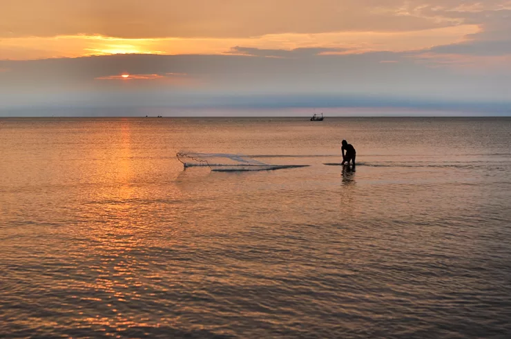 En fisker i Thailand